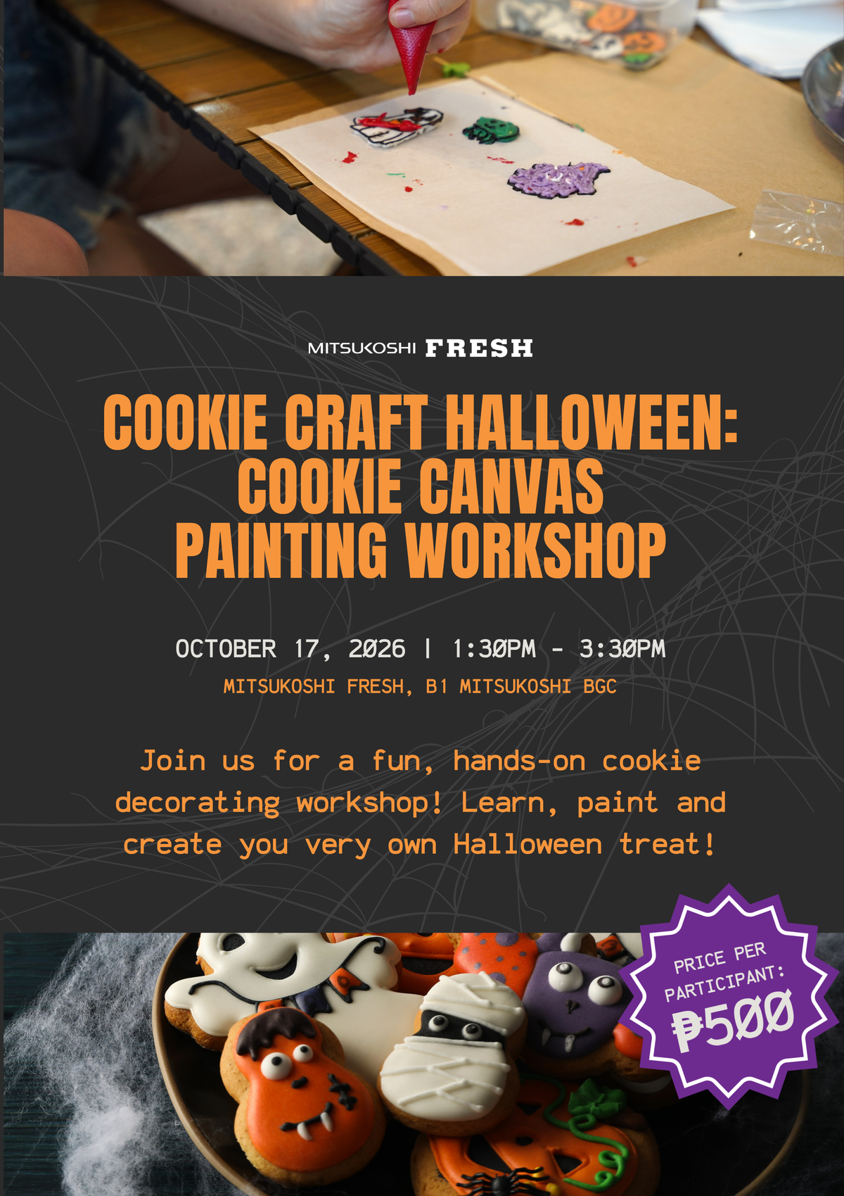 Cookie Craft Halloween: Cookie Canvas Painting Workshop