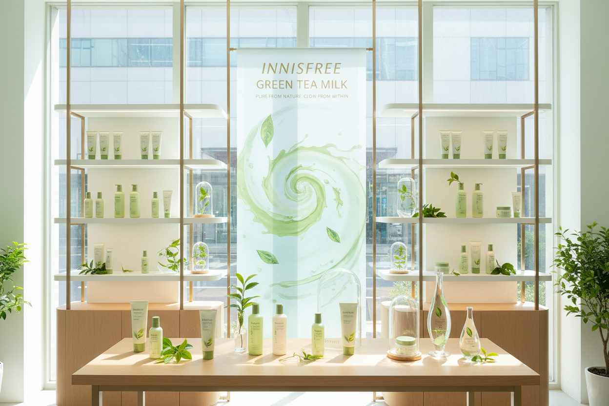 Innisfree Green Tea Milk Pop-Up