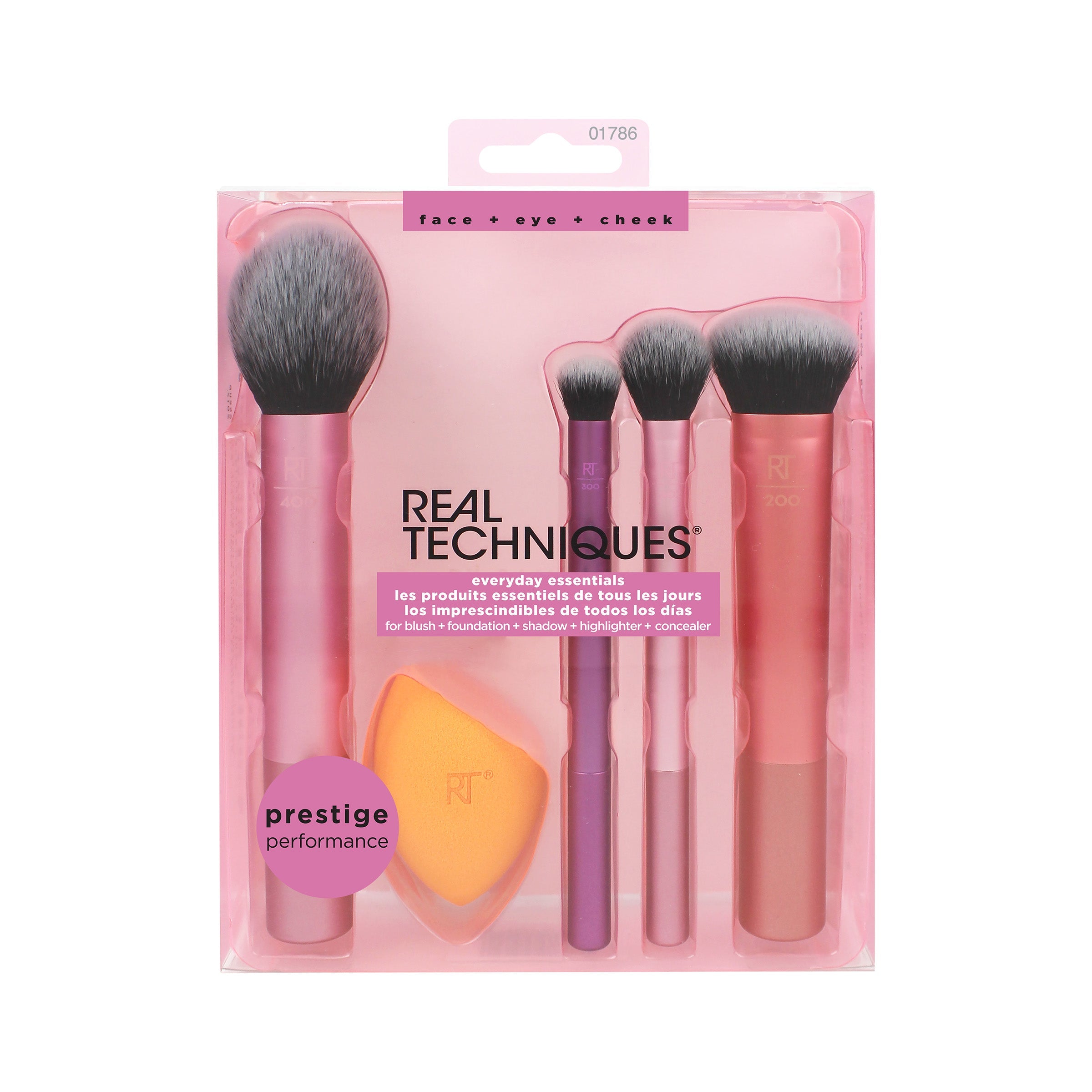 Real Techniques Everyday Essentials Makeup Brush & Sponge Set (5-Piece)