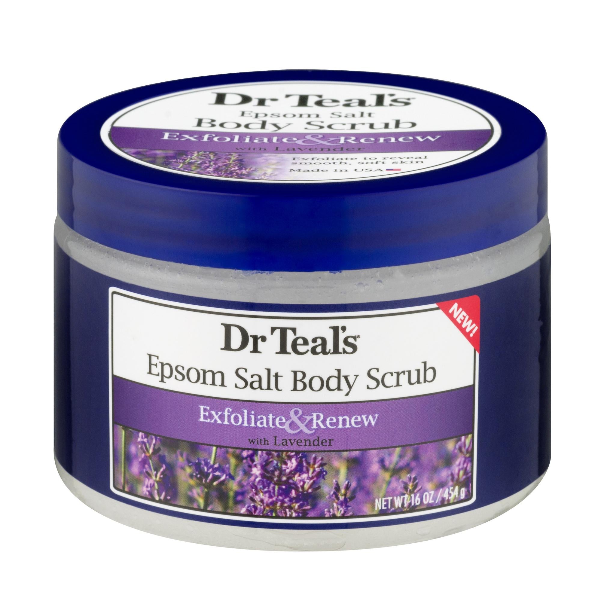 Dr Teal’s Exfoliate & Renew Epsom Salt Body Scrub with Lavender 454g Sleep Aid