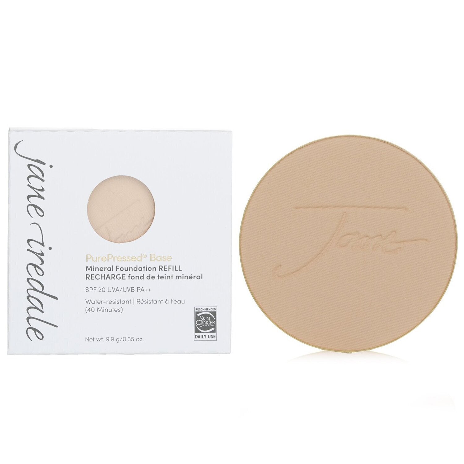 JANE IREDALE PUREPRESSED BASE MINERAL FOUNDATION REFILLS WARM SILK