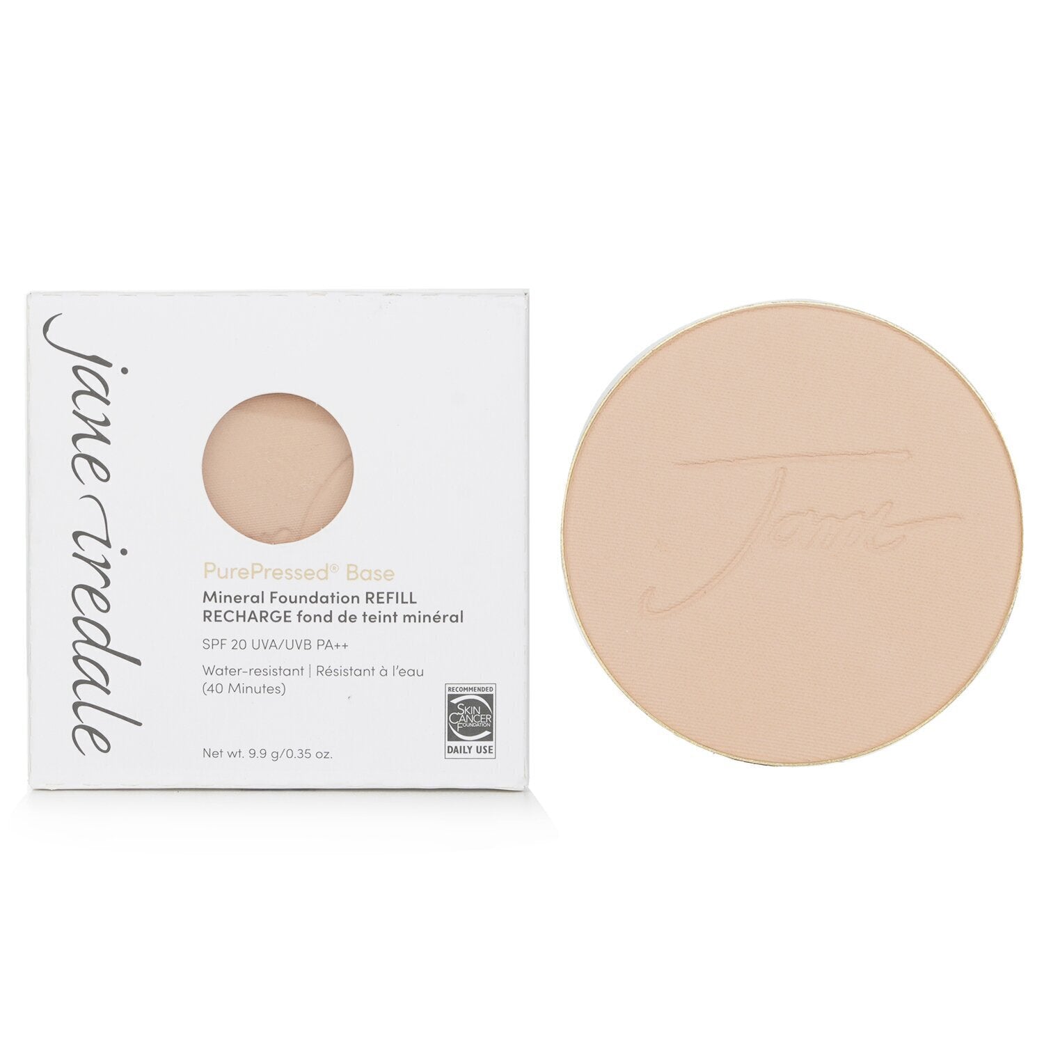 JANE IREDALE PUREPRESSED BASE MINERAL FOUNDATION REFILLS NATURAL