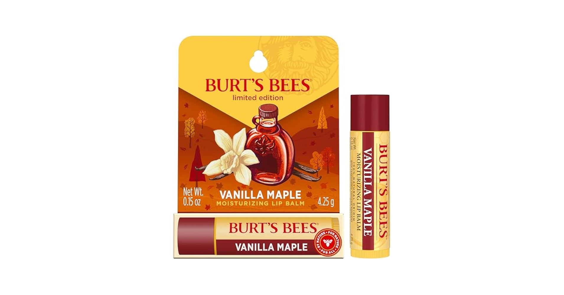 Burt’s Bees Lip Balm Vanilla Maple Blister