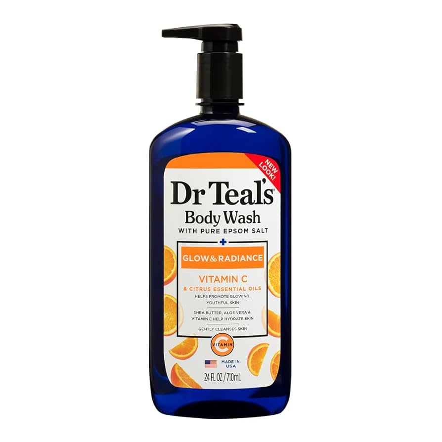 Dr Teal’s Glow & Radiance with Vitamin C & Citrus Essential Oils Body Wash Detox Bath