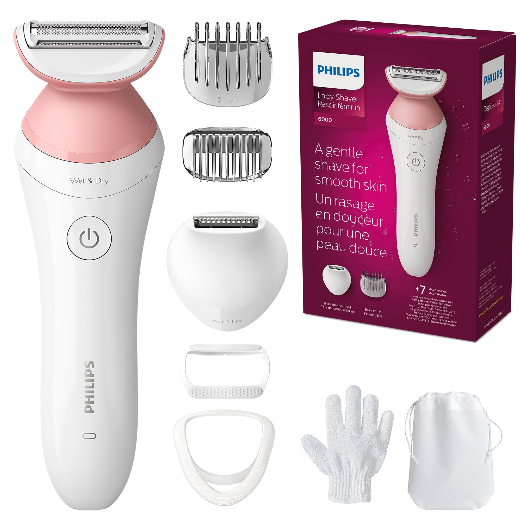 Philips Lady Shaver Series 6000 Cordless Wet & Dry Shaver