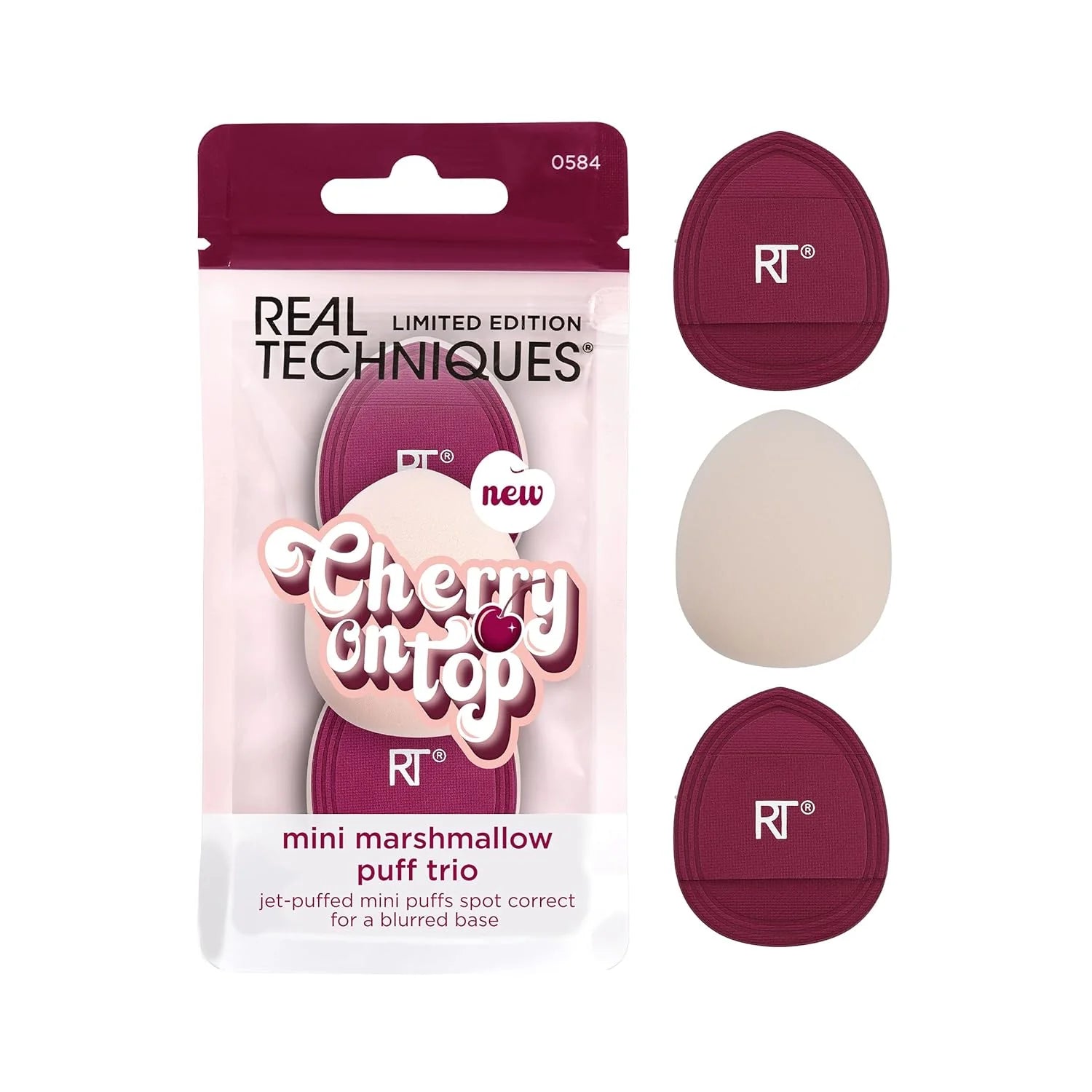Real Techniques Mini Marshmallow Puff Trio (Pink / Rose Gold)