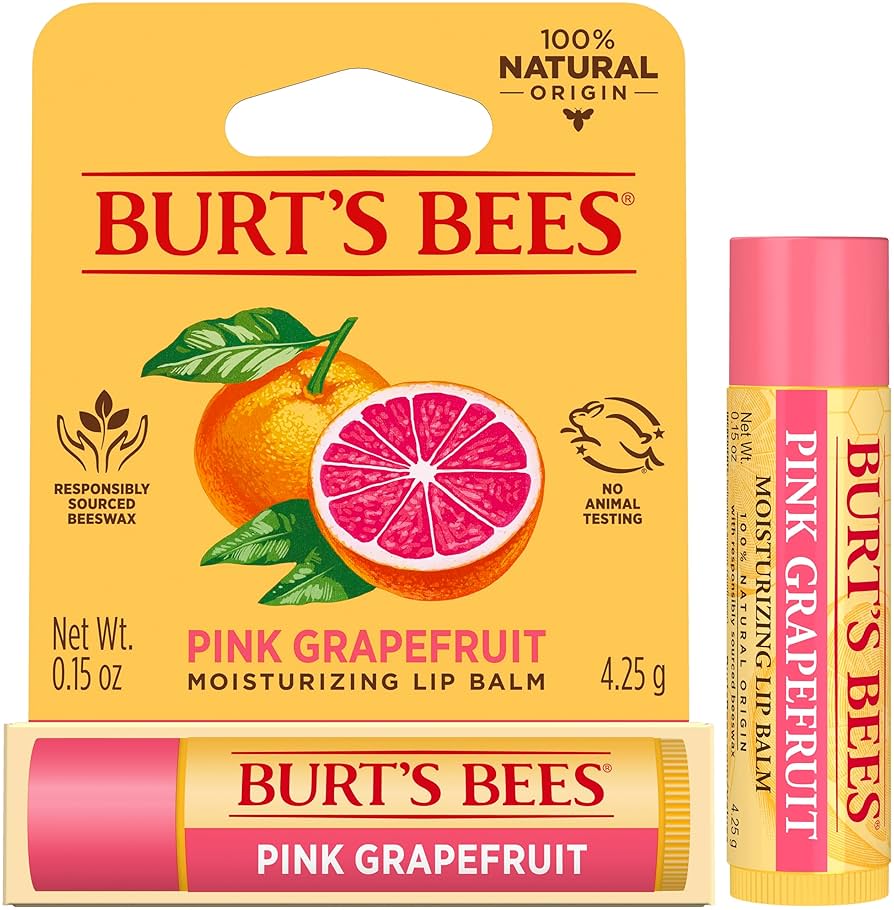 Burt’s Bees Lip Balm Pink Grapefruit 0.15oz Blister