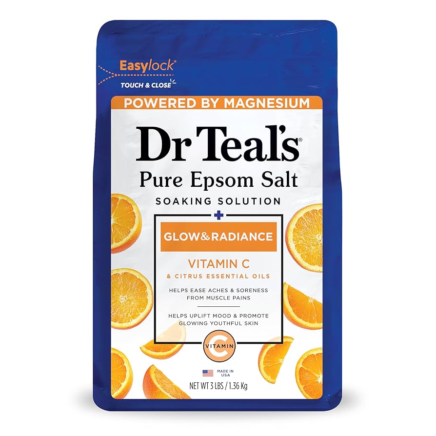 Dr Teal’s Glow & Radiance Epsom Salt Soak with Vitamin C Detox Bath