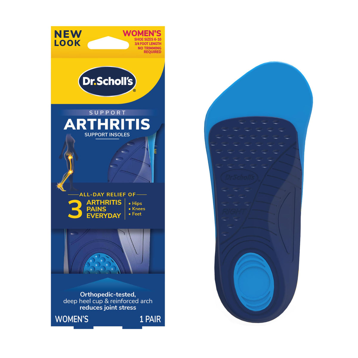 Dr. Scholl’s Pain Relief Orthotics for Arthritis Pain – Women’s 6–10 (Arthritis Support Insoles)