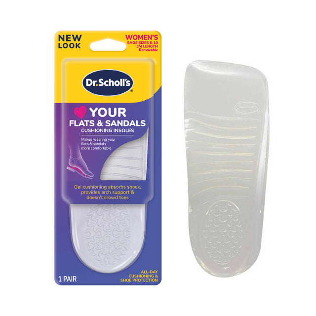 Dr. Scholl’s Stylish Step Clear Discreet Cushioning Insoles for Flats & Sandals