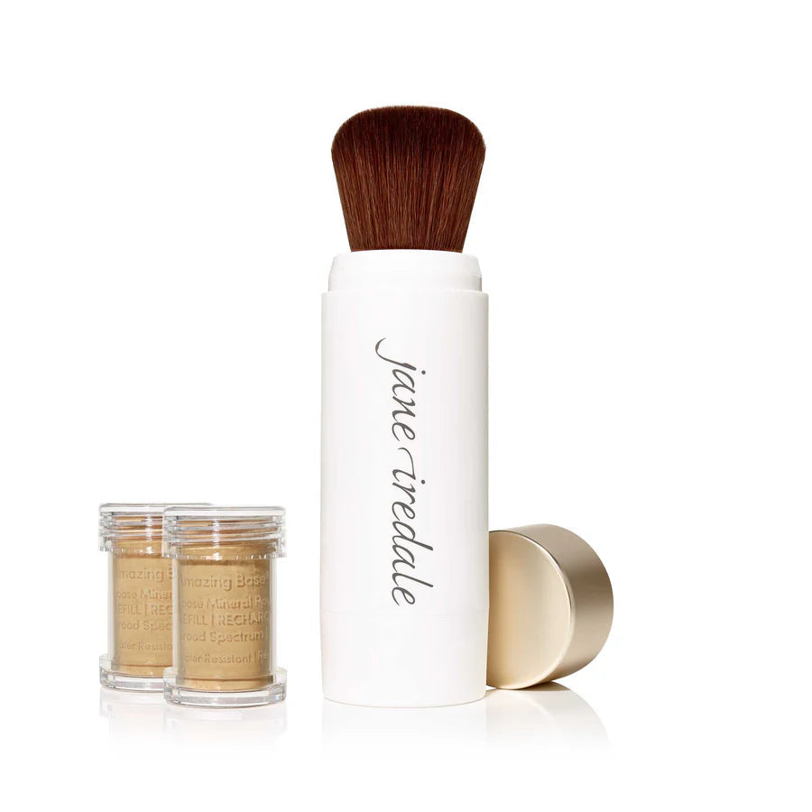 JANE IREDALE POWDER ME SPF REFILLABLE BRUSH TRANSLUCENT