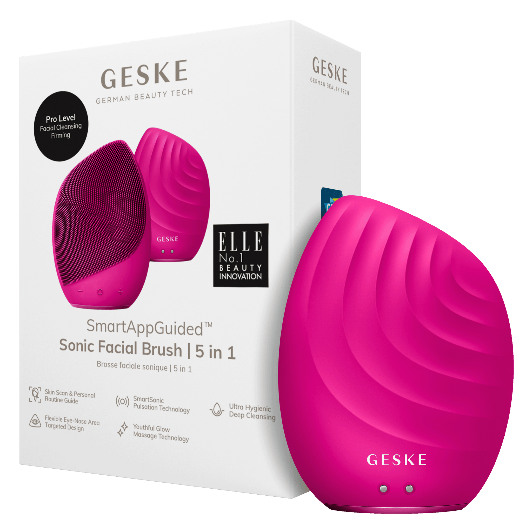 Sonic Facial Brush 5-in-1 Magenta