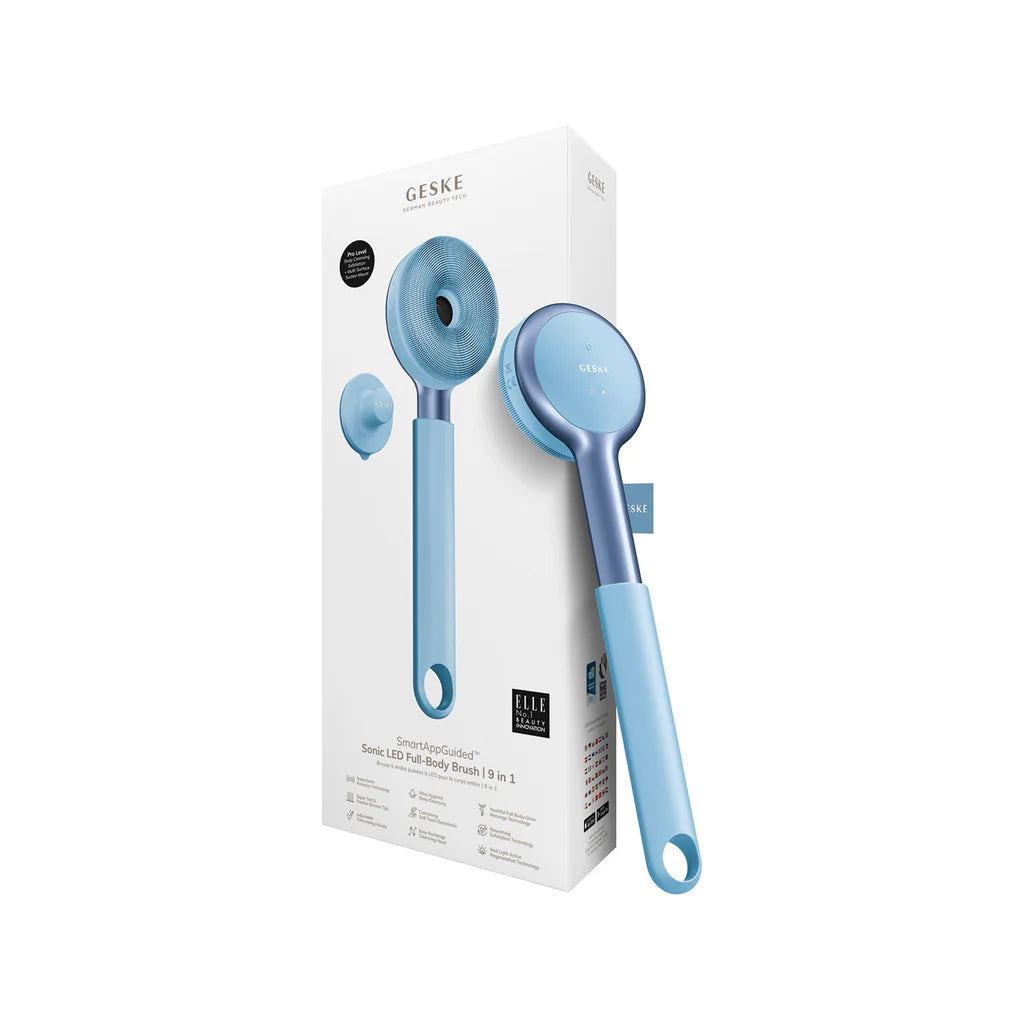 GESKE Sonic LED Full-Body Brush 9-in-1 – Aquamarine