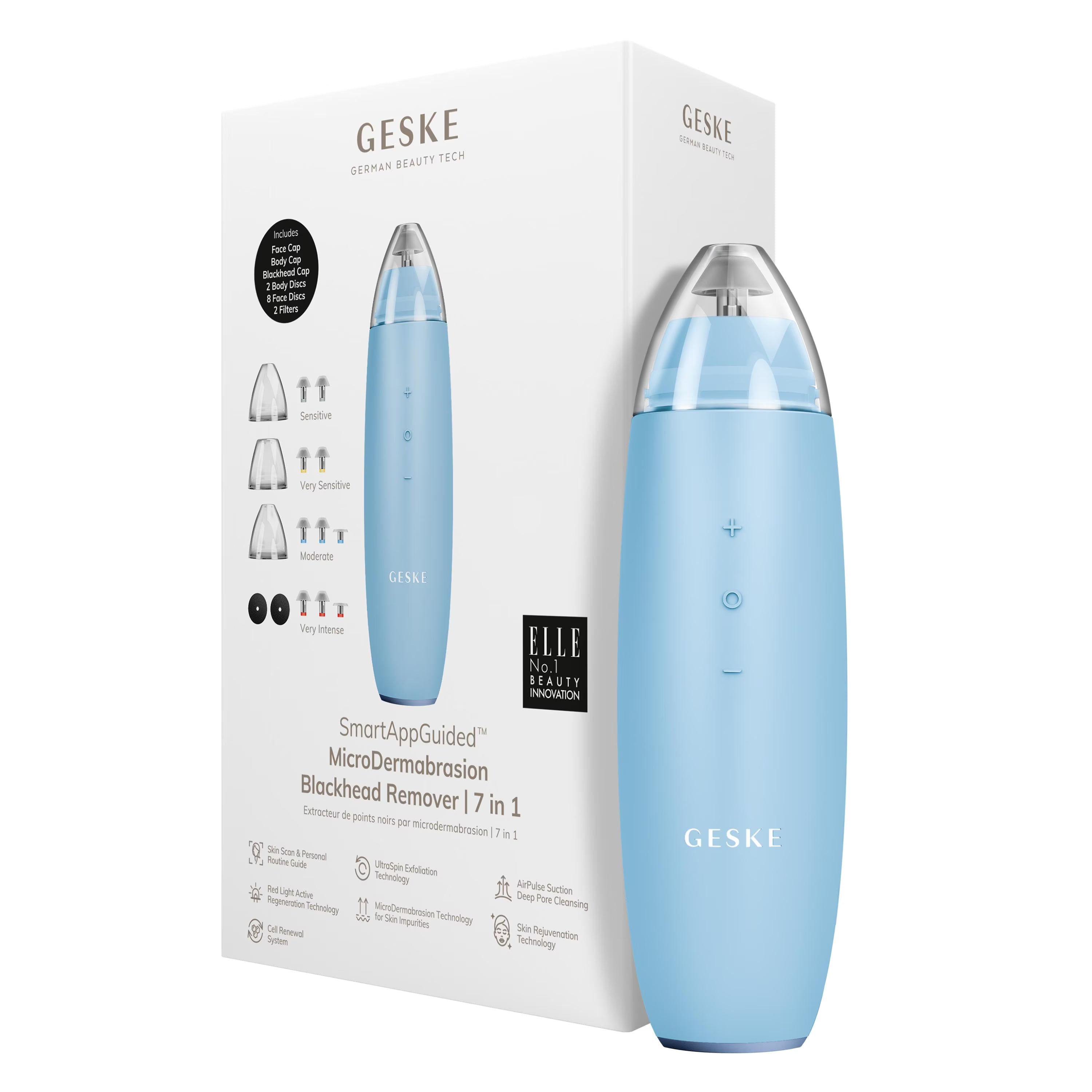 GESKE MicroDermabrasion Blackhead Remover 7 in 1 - Aquamarine