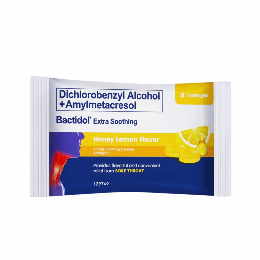 Bactidol Extra Strength Lozenges Honey Lemon 8s