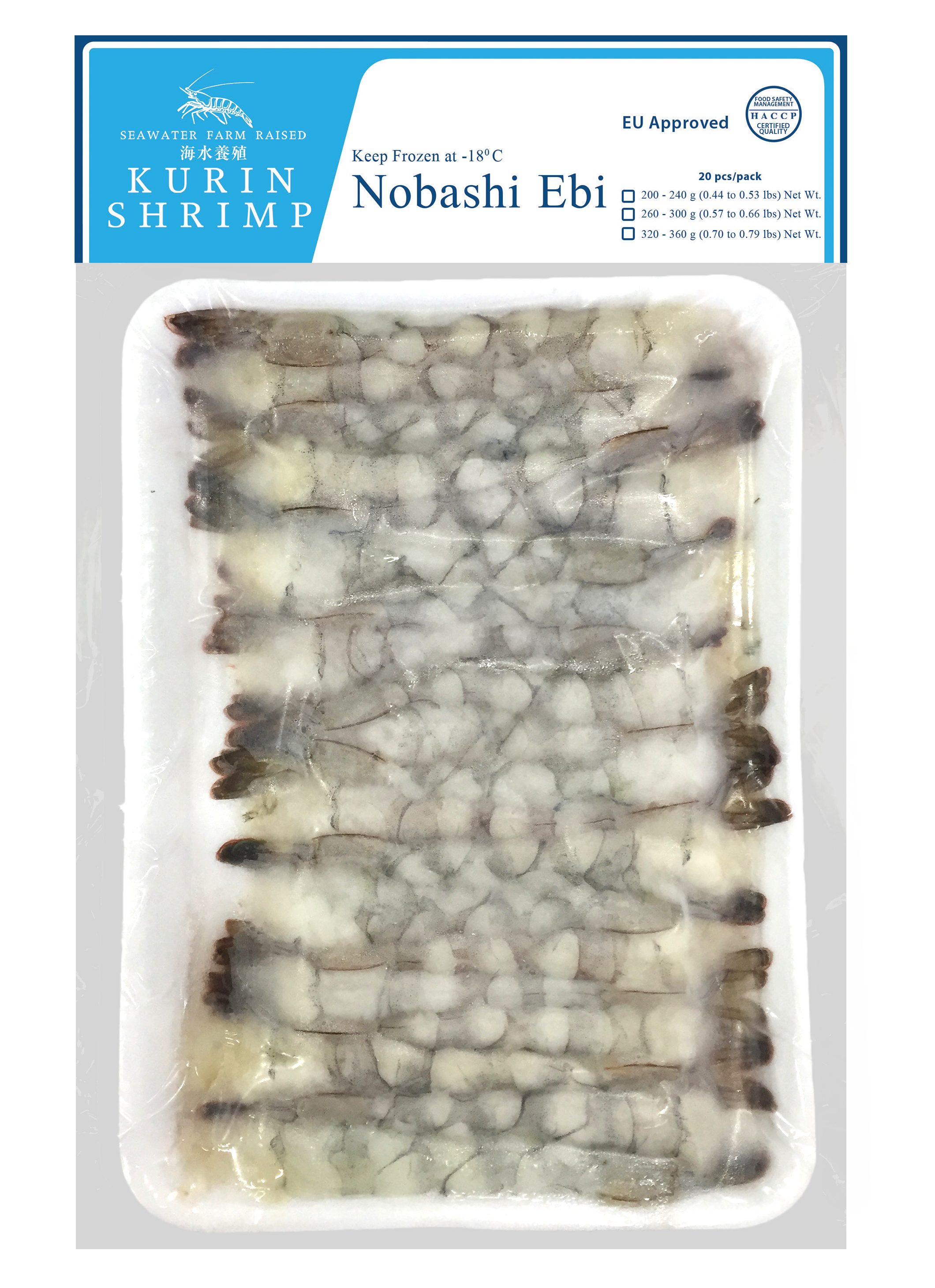 FFI Kurin Nobashi Ebi (10-12 g) 200–240 g