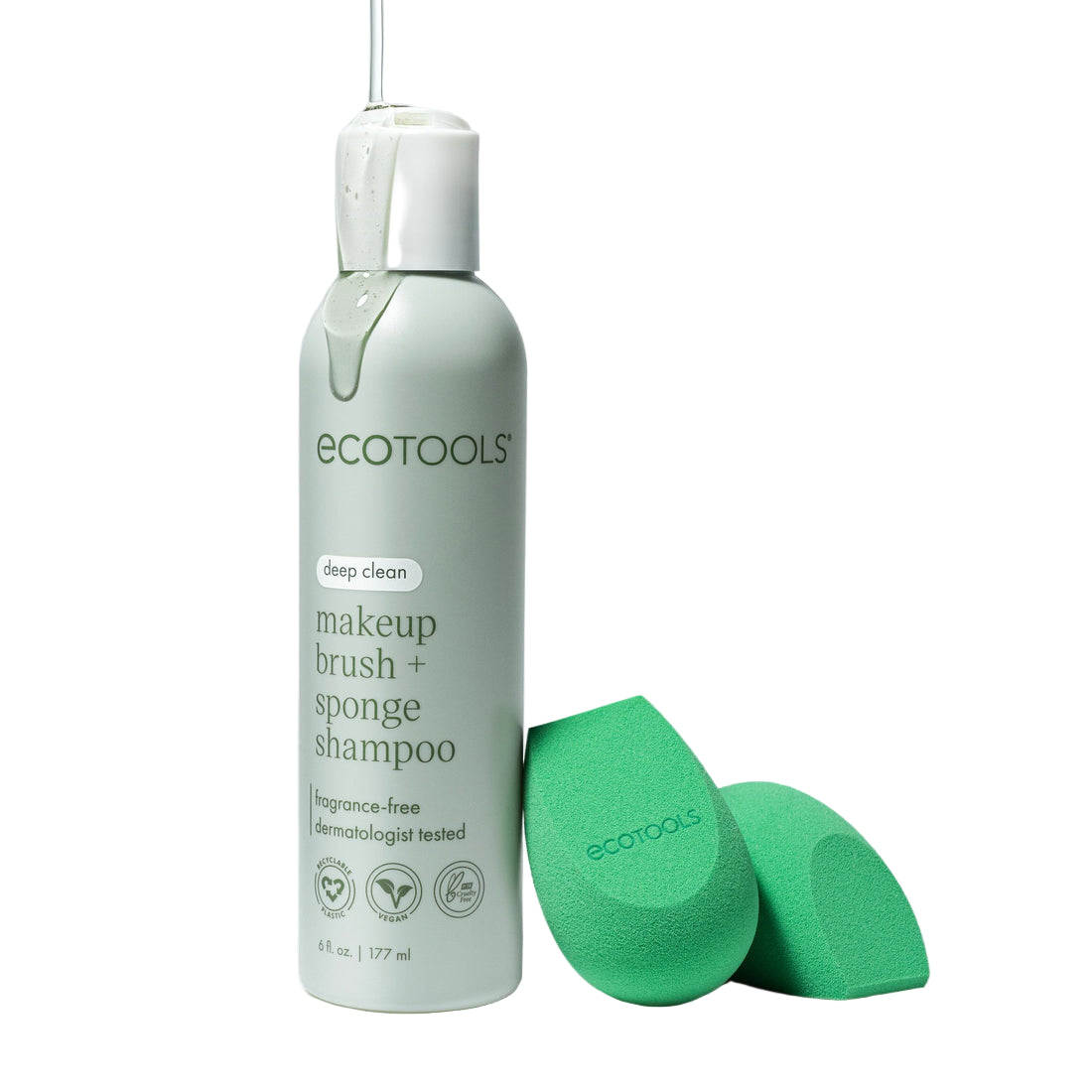 EcoTools Deep Cleansing Brush + Sponge Shampoo (Green)