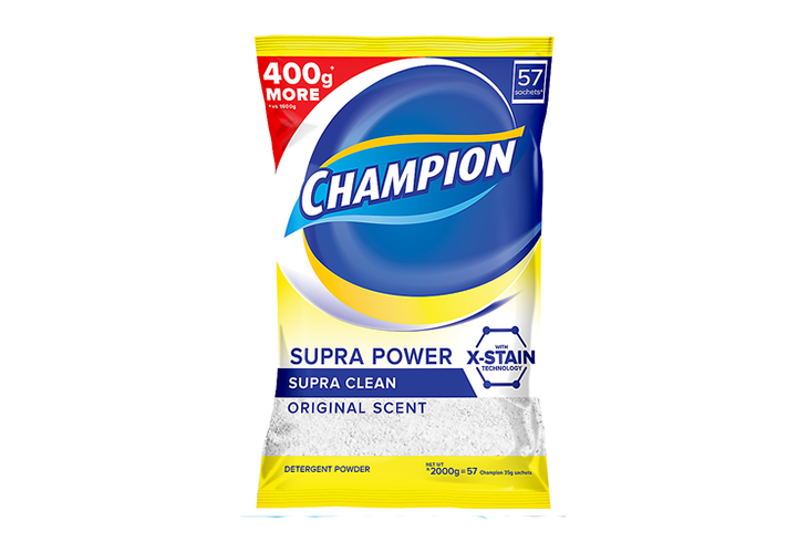 Champion Powder Machine Wash Detergent (2 kg)