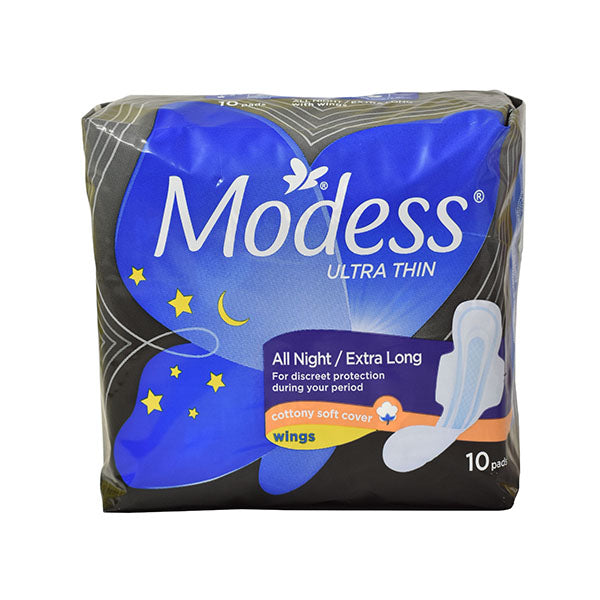 Modess Cottony Soft Ultra-Thin Overnight Wing 10 s