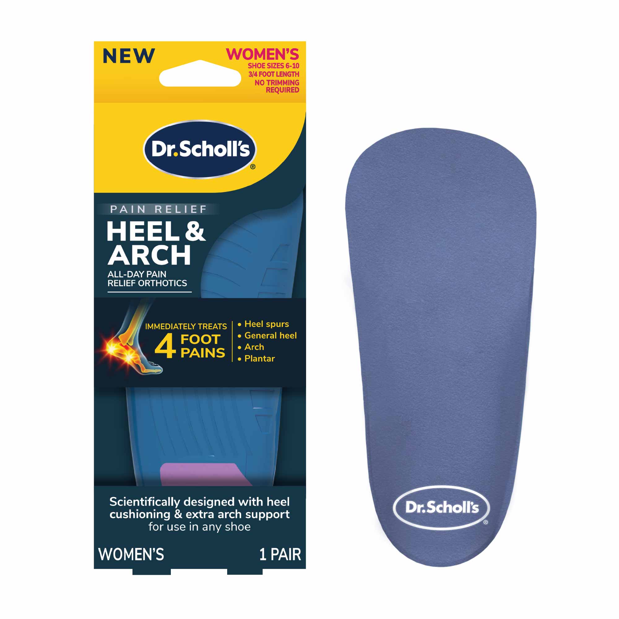 Dr. Scholl’s® Heel & Arch All-Day Pain Relief Orthotics (Women’s 5–12)
