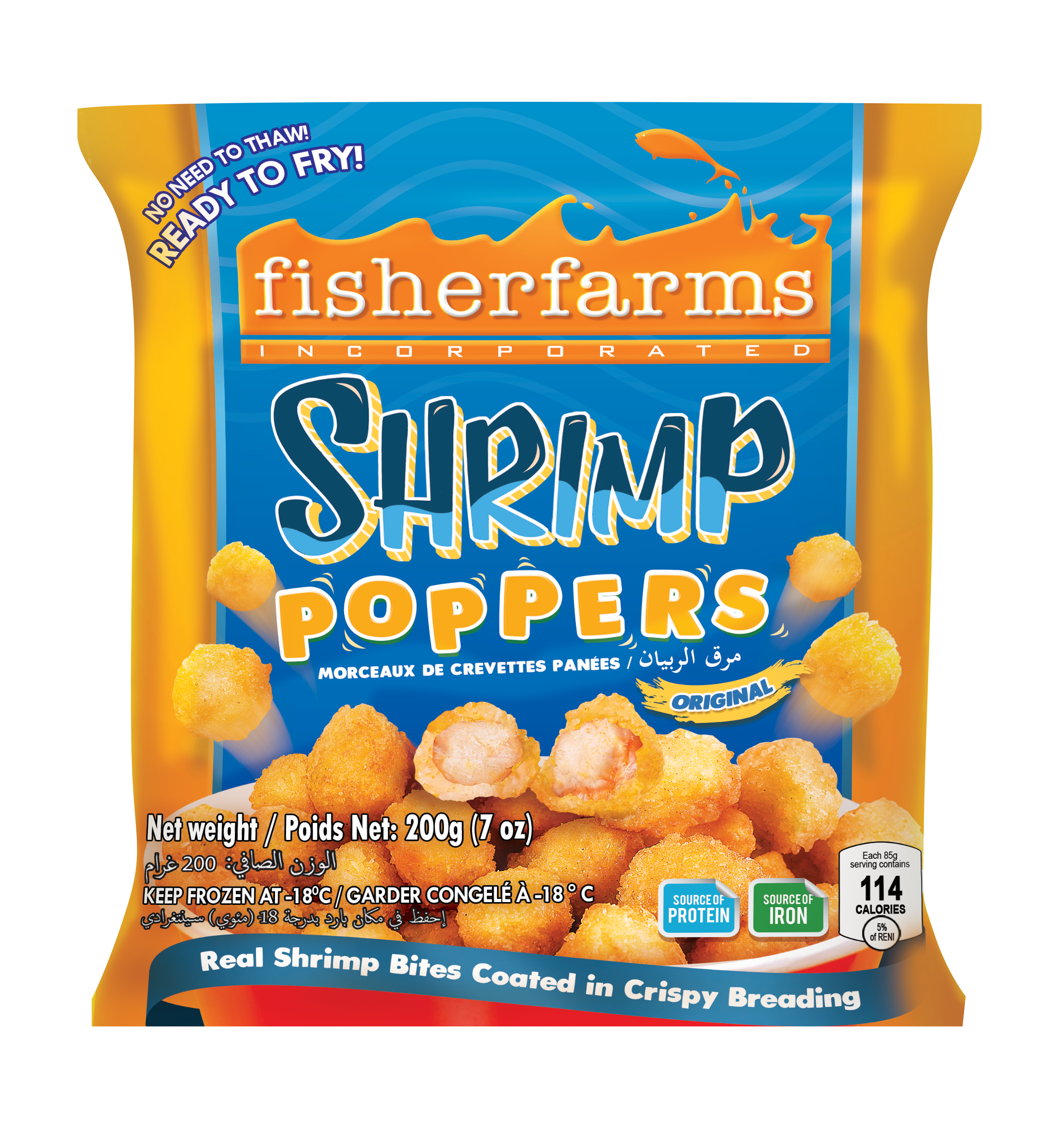 Fisherfarms Shrimp Poppers Original 200 g