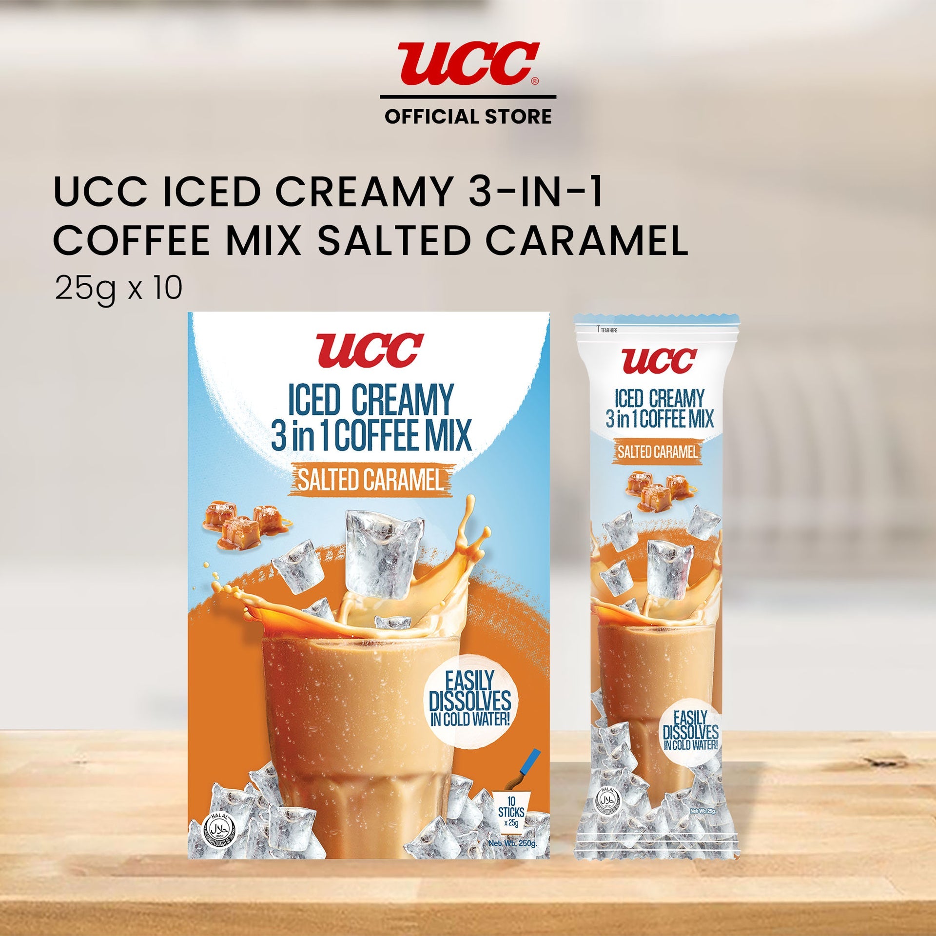 UCC 3IN1 Iced Creamy Salted Caramel 25GX10