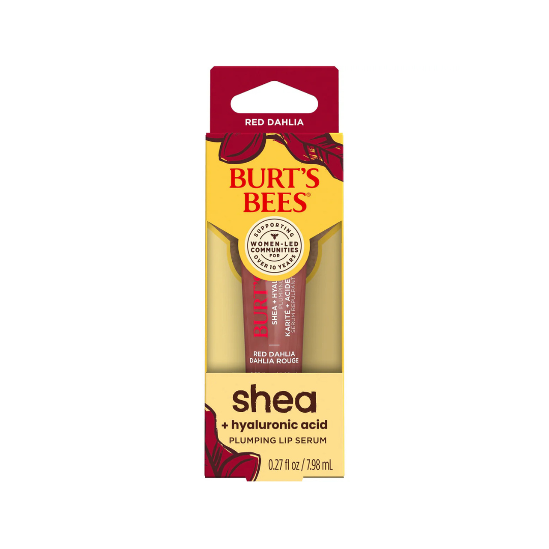 Burt’s Bees Shea + Hyaluronic Acid Plumping Lip Serum – Red Dahlia (0.27 oz)
