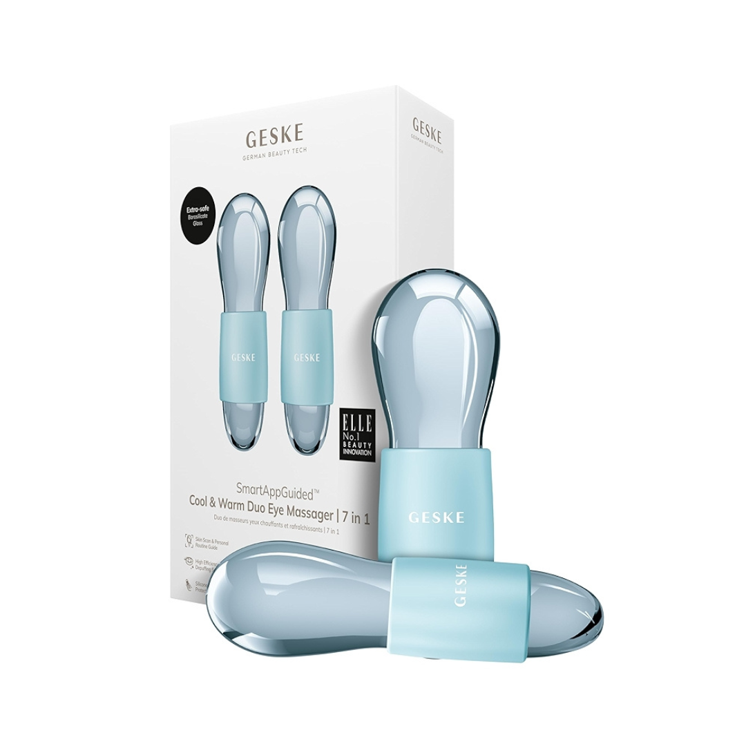 GESKE Cool & Warm Duo Eye Massager | 7 in 1 – Aquamarine