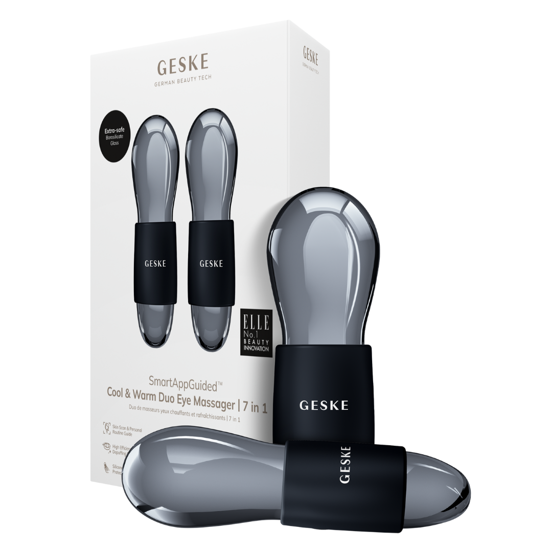GESKE Cool & Warm Duo Eye Massager — 7-in-1 (Gray)