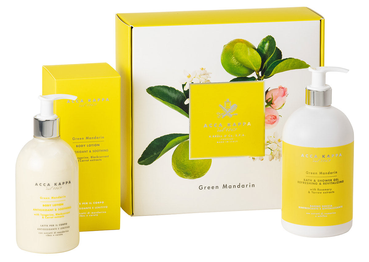 Acca Kappa Gift Set Mandarin & Green Tea (Shower Gel 500ml + Body Lotion 300ml)