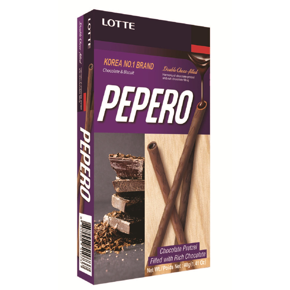 LOTTE PEPERO DOUBLE CHOCO FILLED 40G