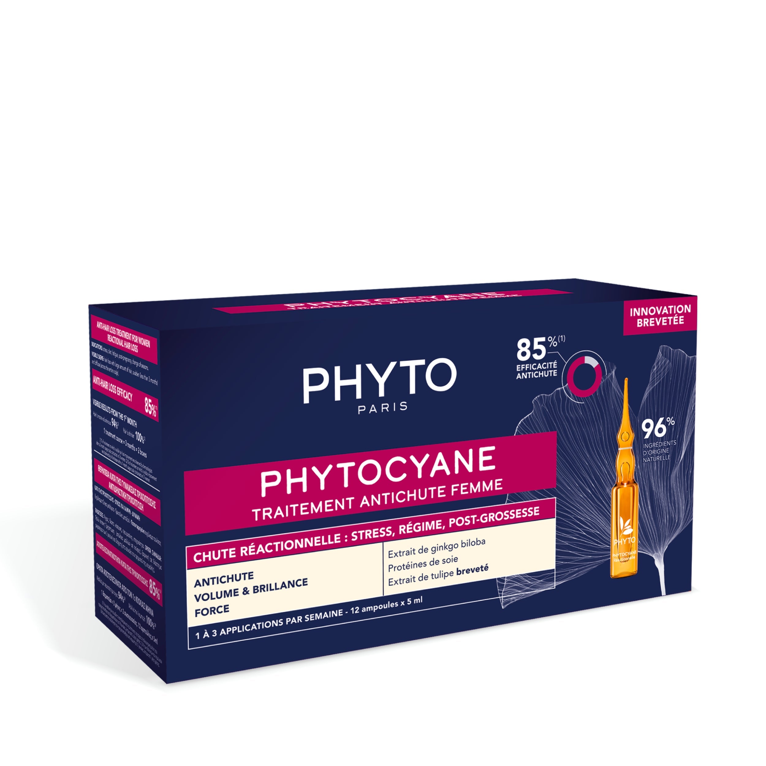 PHYTOCYANE Women Reactional Hair Loss Treatment 12 × 5 ml