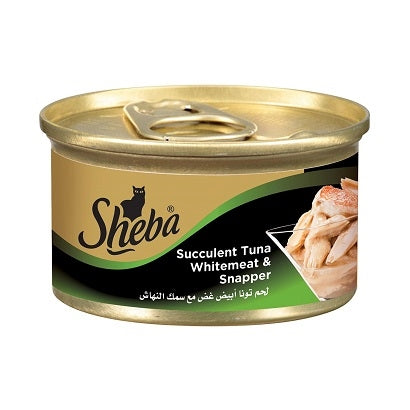 SHEBA Tuna White Meat & Snapper in Gravy 85 g
