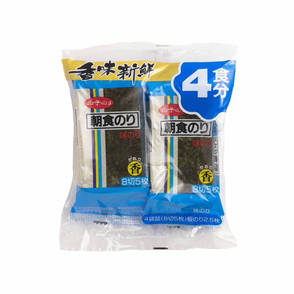 Shirako Seasoned Seaweed for Breakfast (4-Pack)