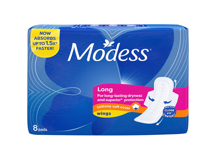 Modess Cottony Soft Maxi Long with Wings 8 s